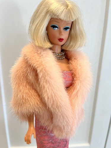 Poupée Barbie Peach Real Mink Fur Stole Capelet4Fashion Royalty Silkstone ~ dimitha - Photo 7/7