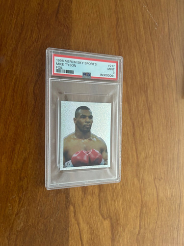 1996 Merlin Sky Sports Foil 217 Mike Tyson PSA 9 Mint HOF Refractor Boxing Card