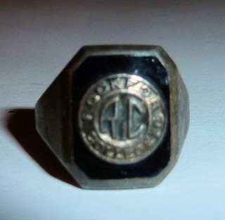 Class RING 1970s Sterling Marked ROCKFORD COLLEGE Illinois RC Logo Size 5