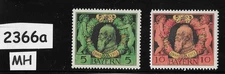 MH Stamp set  Scott #92 & 93  1911 German state BAVARIA Prince Luitpold   #2366a