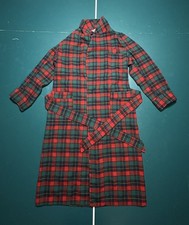 Vintage Pendleton Tartan Plaid Wool Bath Robe Men s Size Small 50s 60s