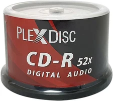 Plexdisc TY Series Blue CD-R 52X 700MB Music Digital Audio White Inkjet Hub Prin