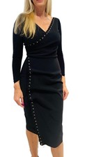 Chiara Boni Elma Faux Wrap Cocktail Dress Size 10