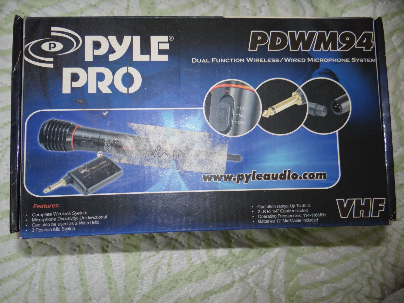 PylePro PDWM94 Wired/Wireless Adapter Mic Microphone Pyle Pro