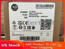 New Allen Bradley 25B-D4P0N114 SER A Powerflex 525 AC Drive 2HP Surplus SEALED