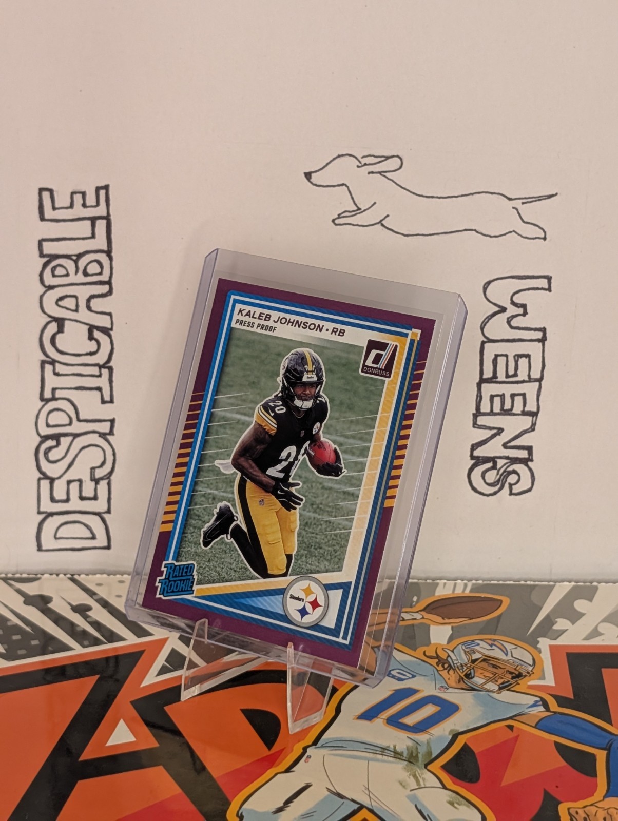 2025 Panini Donruss - Rated Rookie Kaleb Johnson #322 Purple Press Proof (RC)