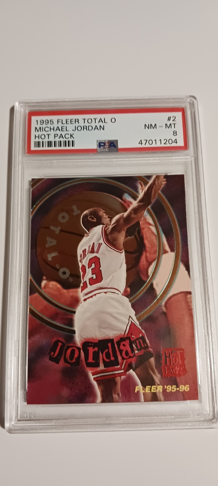 1995 Fleer Total O Michael Jordan Hot Pack Psa 8