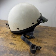 Vintage 1960s Bell Shorty Half-Shell Motorcycle Helmet Toptex Suspension ? -READ
