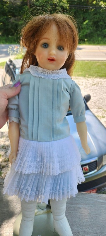  Wax And Leather 21" Doll By ARTIST Karen Heiden 1987