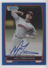 2012 Bowman Draft Chrome Picks Blue Refractor 112/150 Nick Travieso Auto h3a