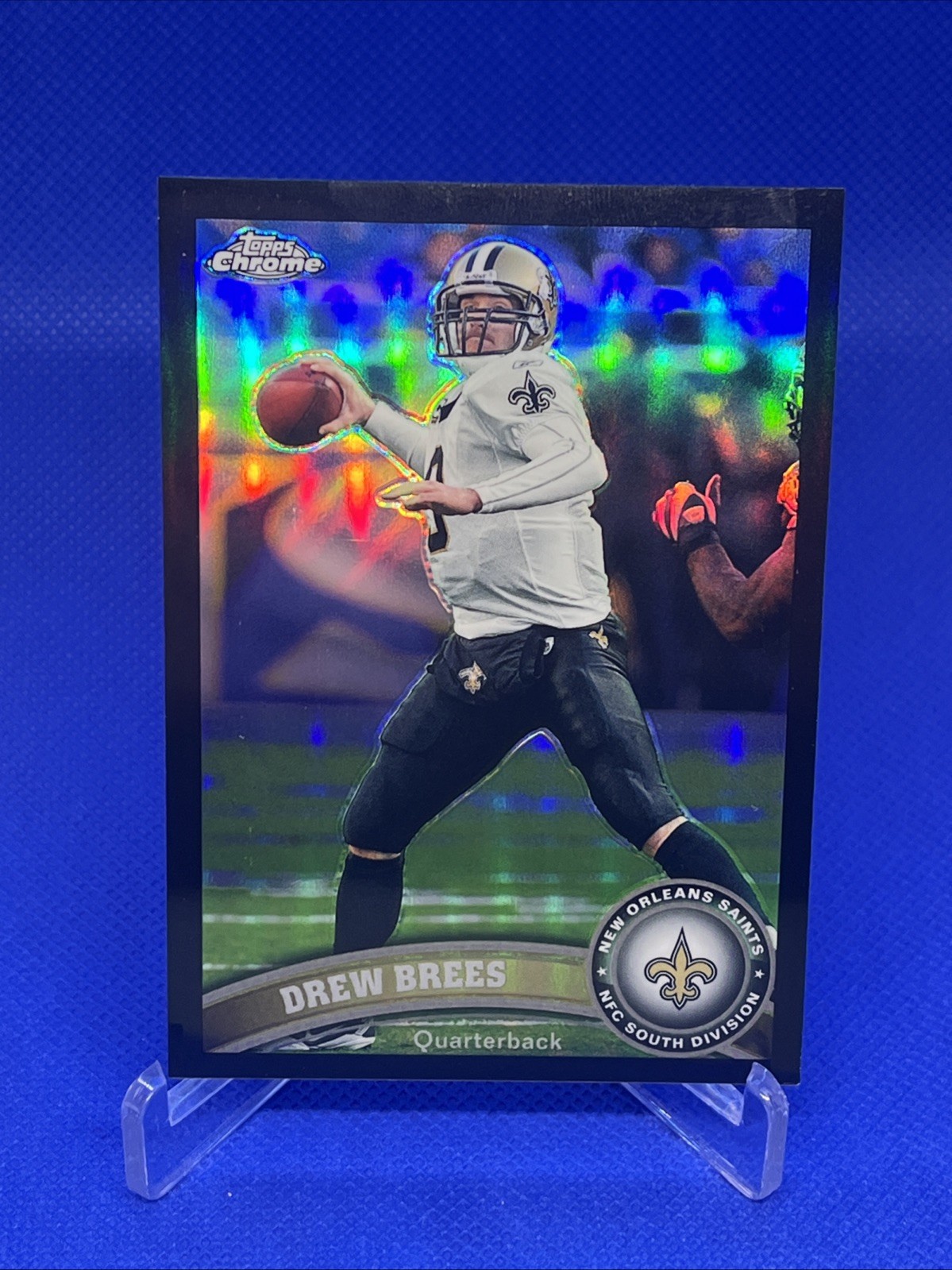 2011 Topps Chrome ~ Drew Brees ~ Black Refractor /299 ~ Saints Match