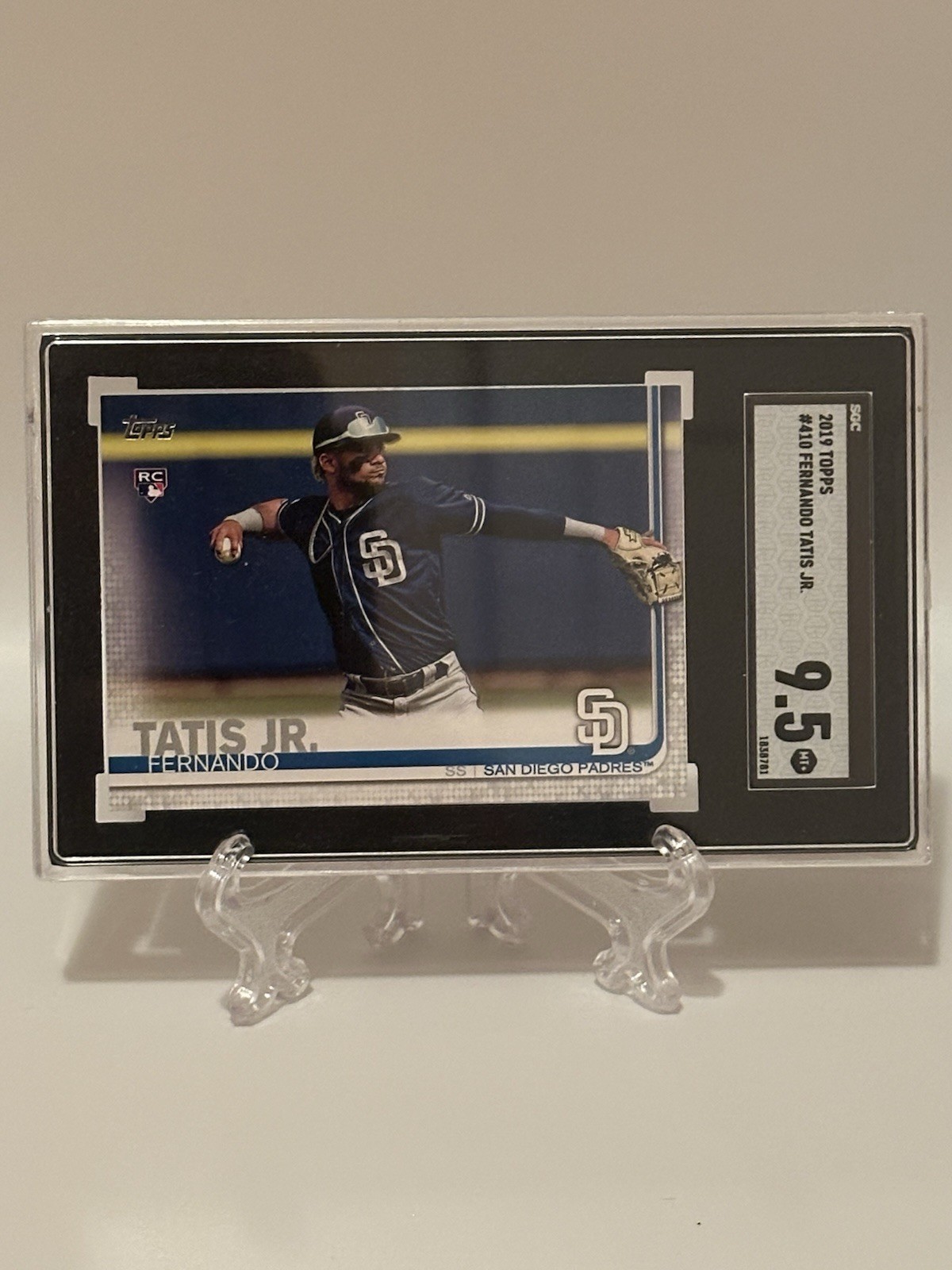 2019 topps fernando tatis jr #410 SGC 9.5