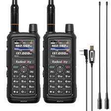 Radioddity GM-30 Plus GMRS Handheld Radio, Repeater Capable, Long Black