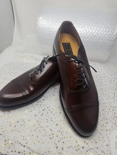 Vtg Bostonian Crown Windsor 10 E dark Leather  Oxford Dress Shoes Land Laster