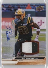 2024 Upper Deck CFL Game Patch Auto 26/99 Javon Leake #58 Patch Auto 0nr3