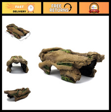 Large Aquarium Resin Bark Hide Cave for Lizards, Snakes, Reptiles  Fish Decor