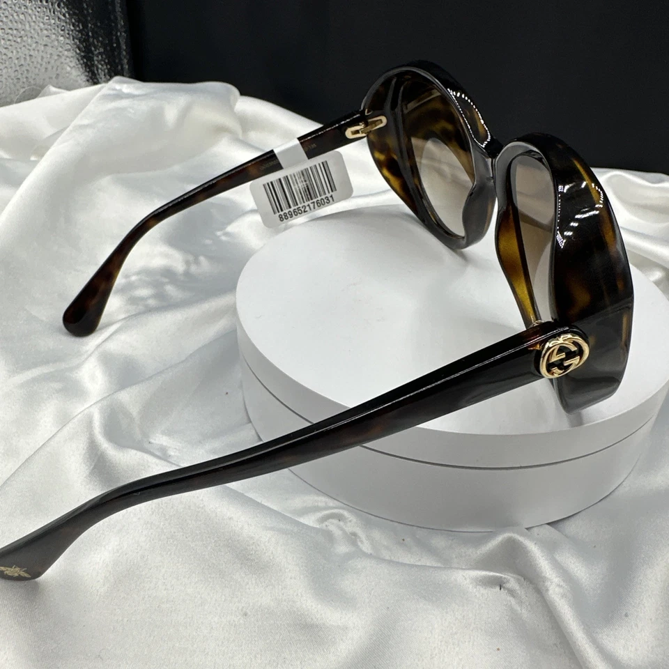 NUEVO CON ETIQUETAS GAFAS DE SOL GUCCI redondas habana marrón degradado. #VCY11BZHBJ. Hecho en Italia. Foto 4 de 4