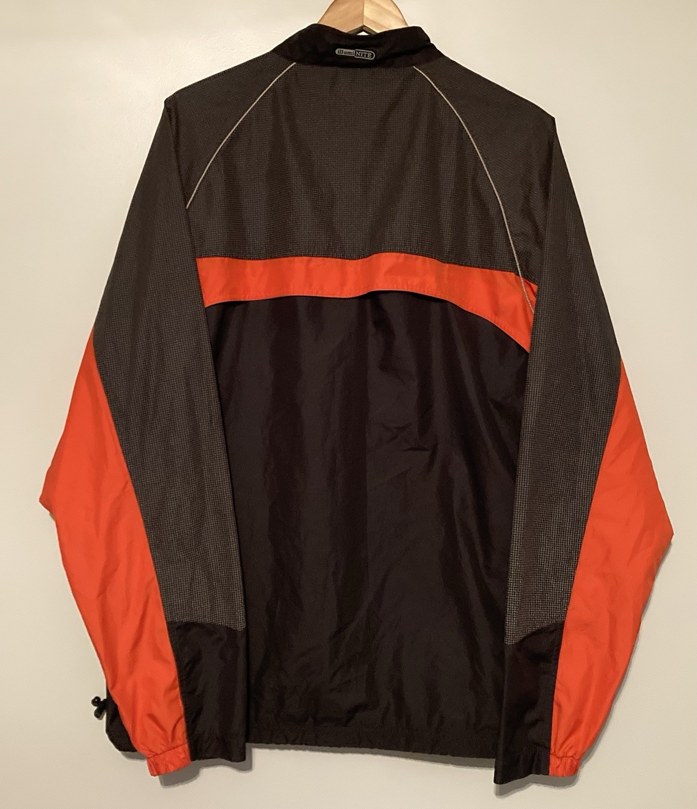 IllumiNite Jacket Mens XXL Orange/Black Reflectivewear Full Zip Running Hike