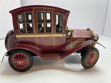 Vintage 1950s Rosko Grand-Pa Model T Battery-Operated Tin Lithograph Toy Car