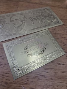 Gold Plated Foil $ 10 Dollar Bill Novelty Collection Note Gift 24kt Collectible