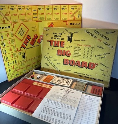 Rare Version 1960 The Big Board Stock Exchange Board Game unused Financial vtg