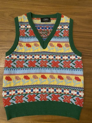 Cider Women's V-Neck Tie Vest Size Extra Small Multicolor Floral