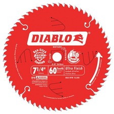 DIABLO D0760X Circular Saw Blade,7 1/4 in,60 Teeth 53WC02