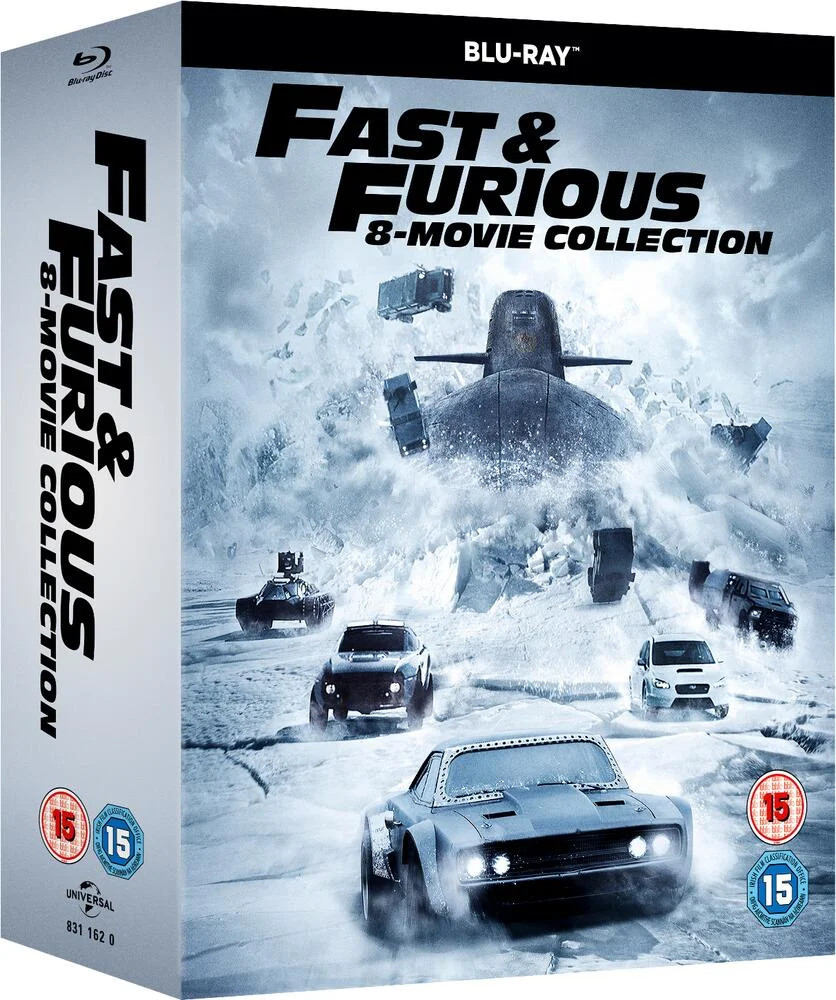 Fast & Furious 1 to 8 Movie Collection Blu-Ray
