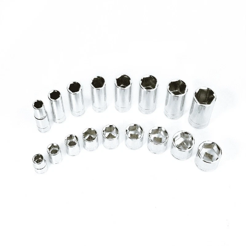 20pc SAE Socket Set 3/8in Drive Chrome Vanadium Steel Ratchet Case Extensions US - Image 4 of 4