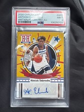 2020 Chronicles Anthony Edwards Hometown Heroes /99 Rookie Card Auto PSA 9