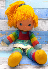 HALLMARK CARDS 1983 MATTEL RAINBOW BRITE 21" VINTAGE ICONIC PLUSH DOLL W/ DRESS