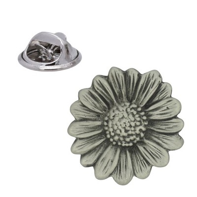 Englische Handarbeit Zinn Sonnenblume Anstecknadel Abzeichen 23 x 23 mm