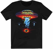 Vintage 1987 Boston Rock Band Shirt US Concert Black Unisex S-5XL Tee