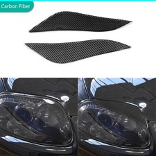 For Toyota Corolla 08-11 Front Headlight Eyelid Eyebrow Cover Carbon Fiber Trim
