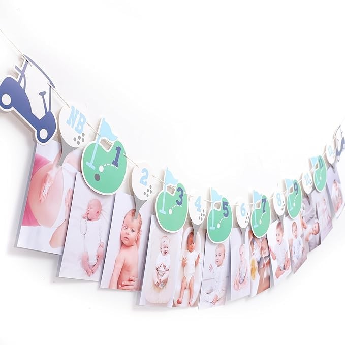 1st Birthday Decorations,golf 12 Month Phot...