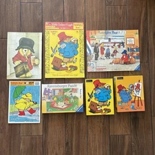 7 Vintage Paddington Bear Puzzles All New In Original Packaging Puzzle Lot
