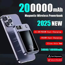 30000mAh Magnetic Wireless Power Bank 22.5W Fast Charging For iPhone Samsung