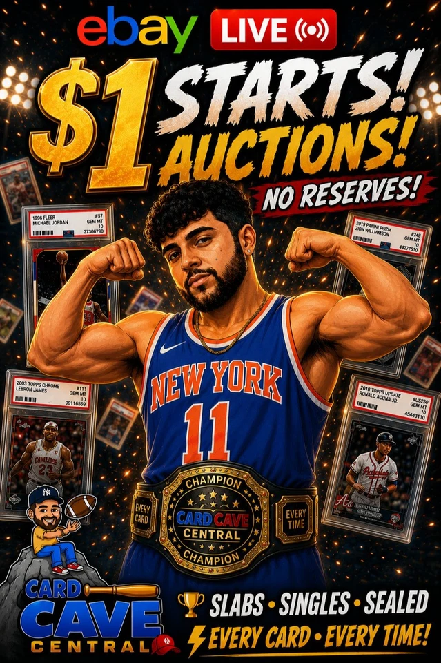 $1 START 🔥 Graded + Raw Multi-Sport Cards LIVE!