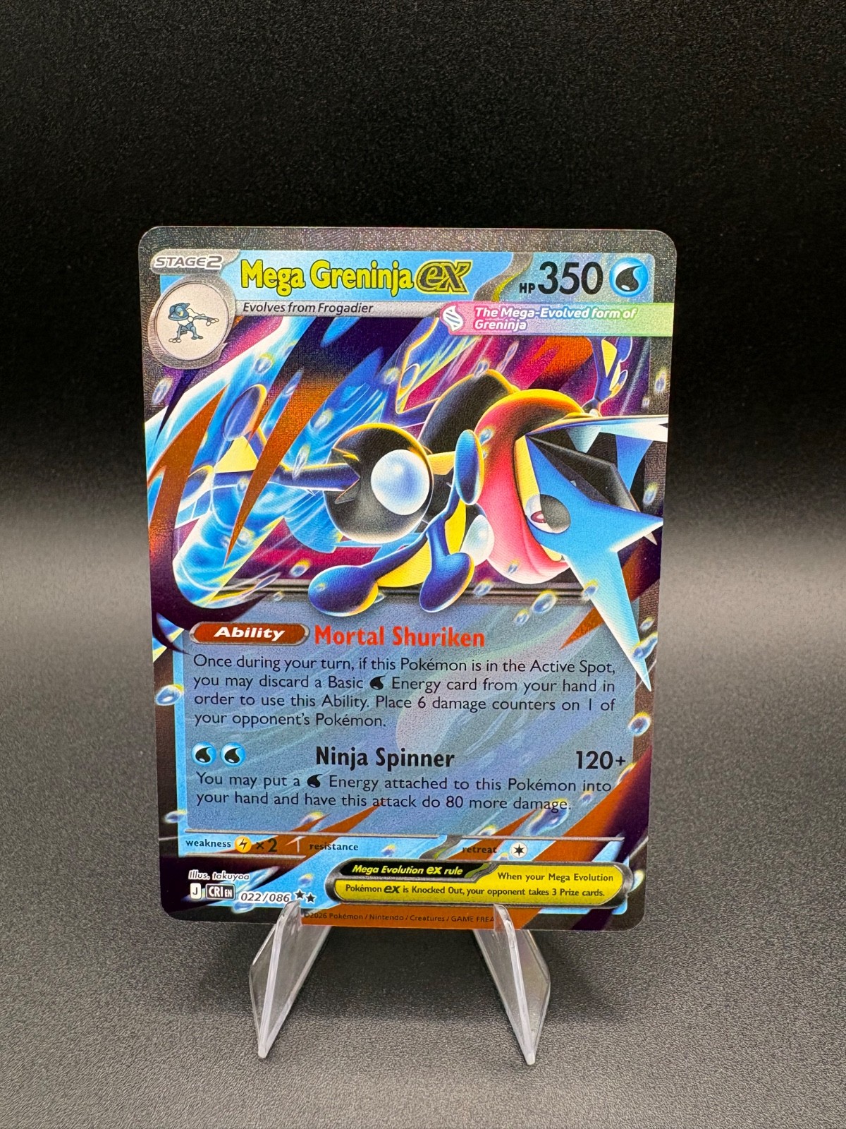 Mega Greninja Ex 22/86 Double Rare Pokemon Chaos Rising