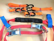 Produktbild - Motorrad Zurrsystem komplett  -  Spanngurt/ Zurrgurt für Motorradsicherung