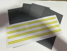 O Scale Roads Model Train Scenery Sheets No Passing Yellow Town - 4 Sheets