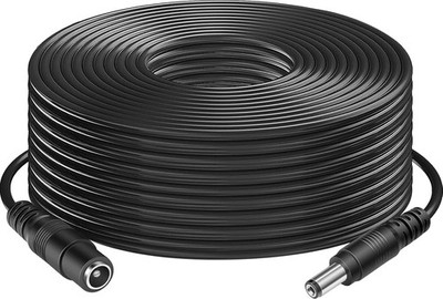 50ft 12V DC Power Extension Cable 2.1x5.5mm Male Female Cord CCTV Security