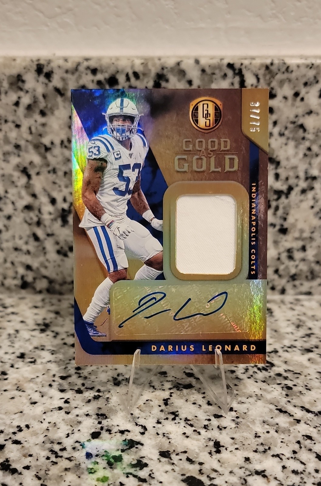 2020 Panini Gold Standard - Good As Gold Autograph Relics Darius Leonard /75 