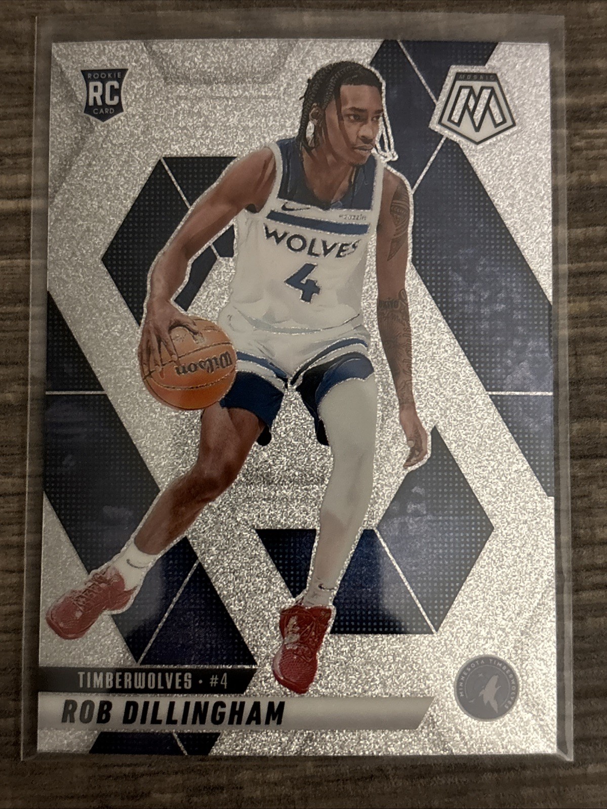 2024-25 Panini Mosaic Rob Dillingham #218 Glitter Mosaic Prizm Rookie RC SP