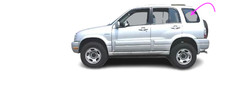 Fits: 1999-2008 Tracker Vitara Grand Vitara Driver Left Rear Quarter Glass Clear
