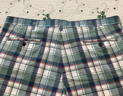 HERREN GRÖSSE 40 "DOCKERS" GRÜN KARIERT BAUMWOLLMISCHUNG FREIZEIT GOLFSHORTS 8,5" INNENNAHT - Bild 6 von 7