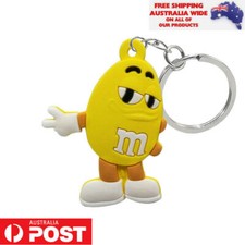 Yellow M M Pendant Keychain Keyring Novelty Collectable Jewellery Kids Xmas Gift