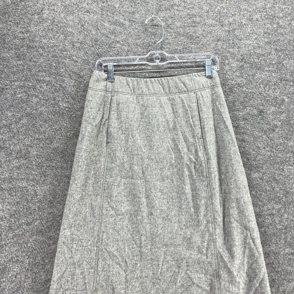 J. Crew Skirt Women 4 Gray Wool Lined Zipper A-Line Long Mid Rise Flat Front - Image 3 of 4