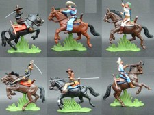 DSG Mounted Mexicans - Britains Deetail - 54mm Painted Plastic - colors may vary