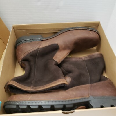 UGG Boots Chocolate Brown Leather Sheepskin Lining 